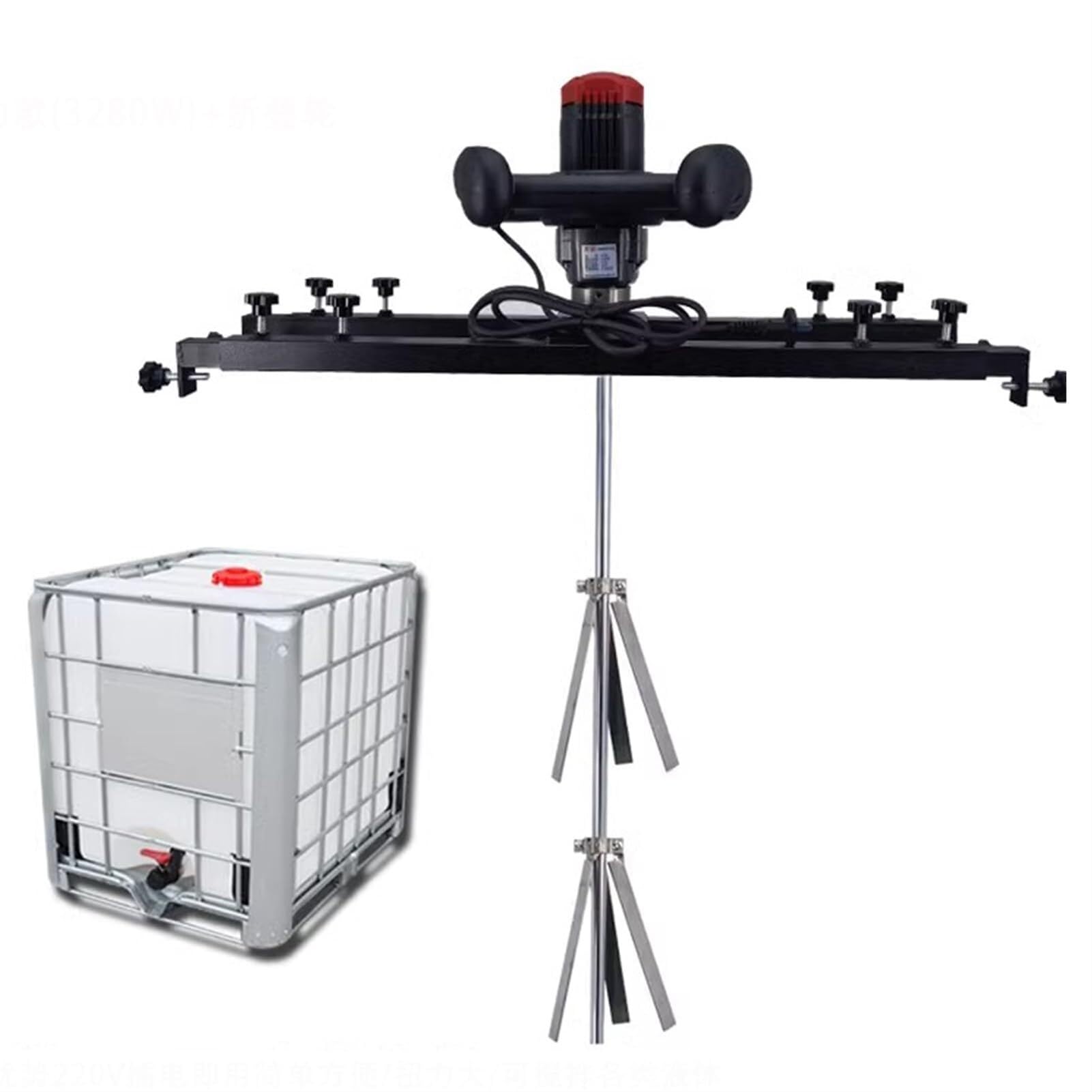 Miscelatore per Vernici, Miscelatore Elettrico da 3280 W, con Elica Pieghevole, Portata Telescopica 65-125 Cm, per Agitatore per Solvente di Inchiostro,
