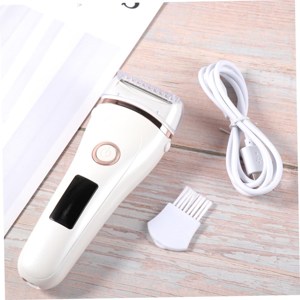 Epilatore Elettrico Da Donna Usb Ricaricabile Display Led, Rasoio Epilatore Viso Corpo Bikini, Trimmer in Acciaio Resistente Per Depilazione Indolore e Pelle Liscia