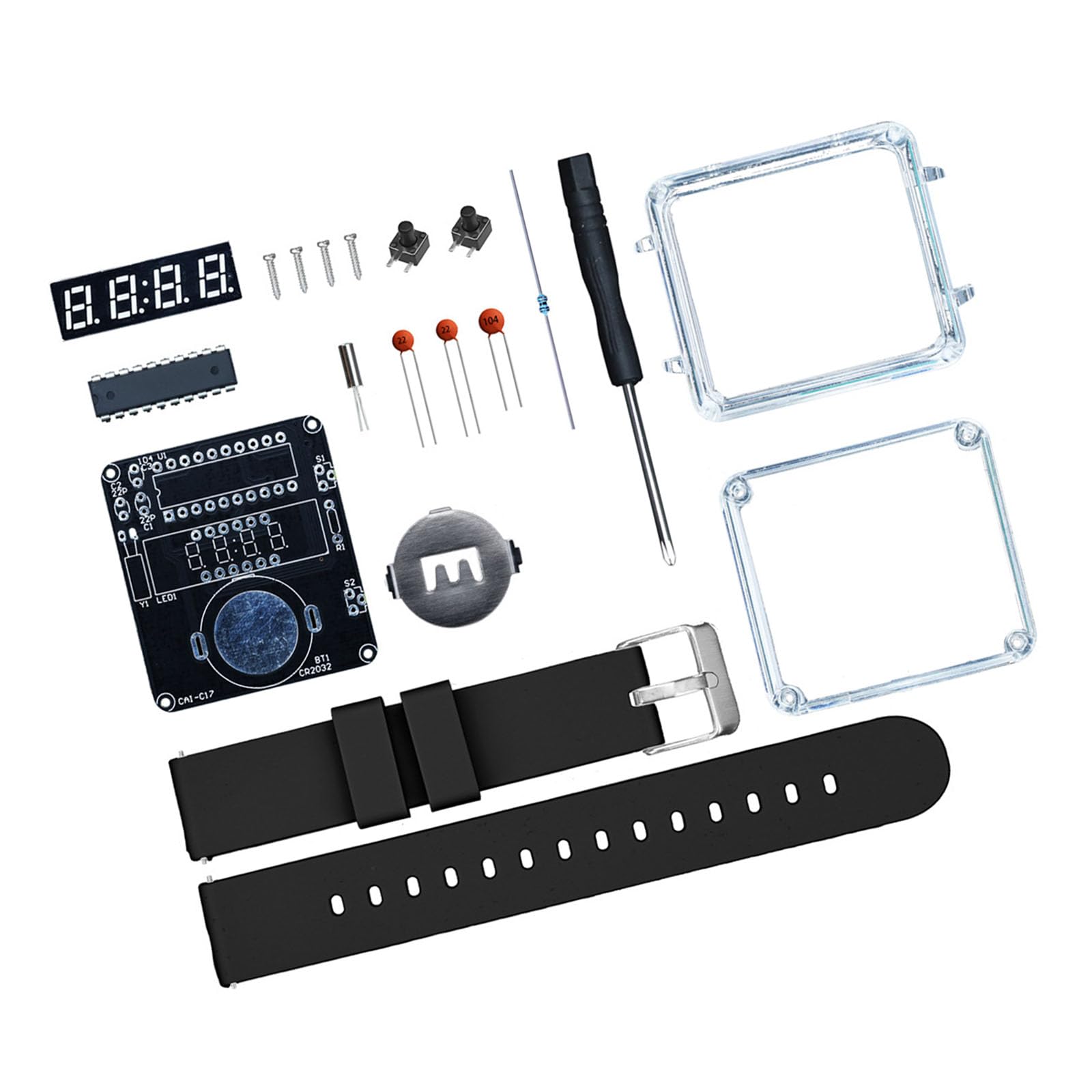 NUEAYMS Assembly Digital Electronic Timepieces Kits LED Display Soldering Project for Outdoor Enthusiasts and Hobbyists LED Electronic Clock Kits