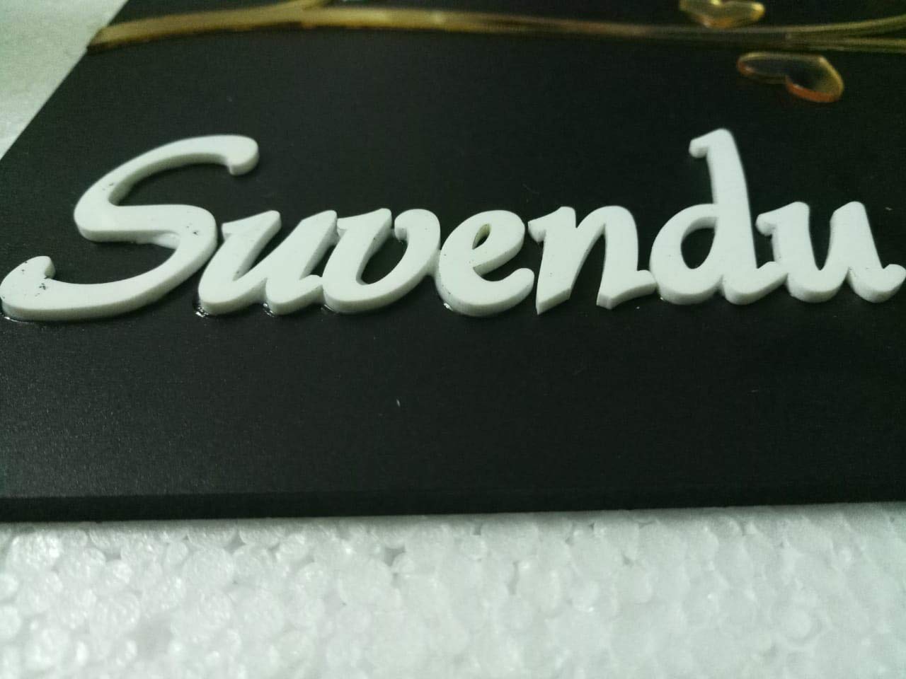 Myprinfy India Wooden Name Plate with Acrylic Embossed Letters I Customized Name Plate I Door Signs I Door Boards I Name Board for House.