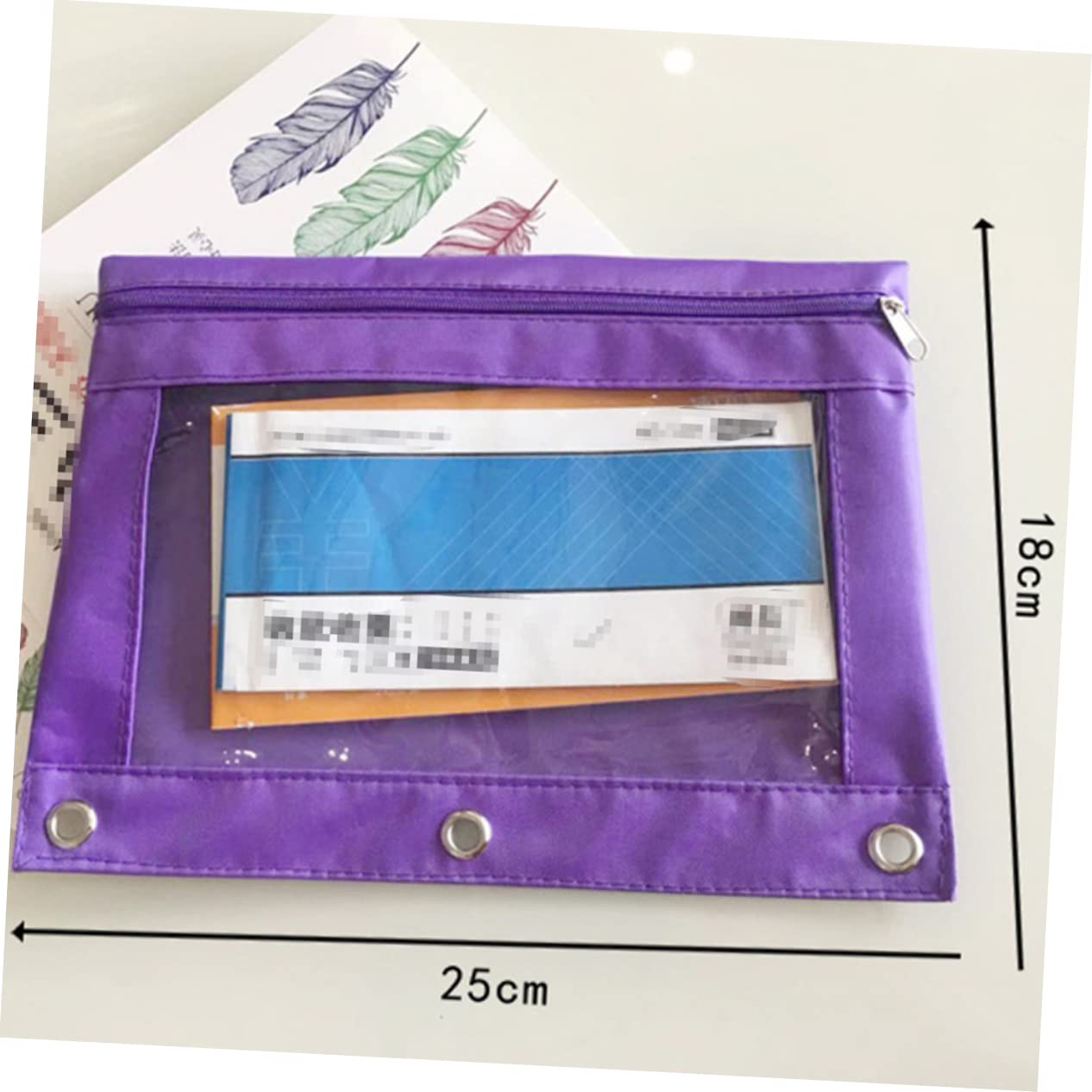 Estuche para Lápices Transparente Oxford 12 Piezas, Bolsa de Papelería