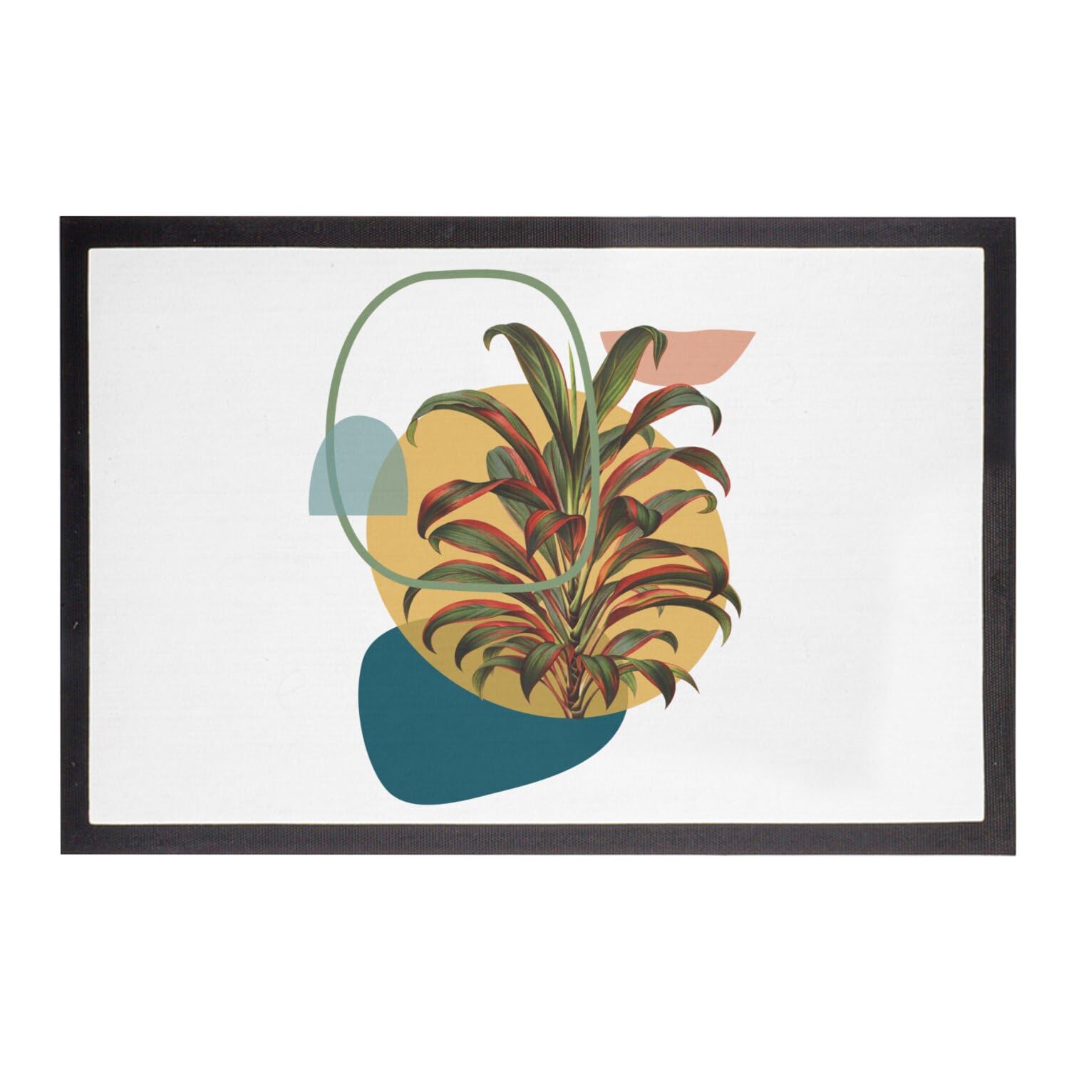 Paillasson Blanc Jungle Vintage 60x40 - Évadez-vous Dès le Pas de Votre Porte