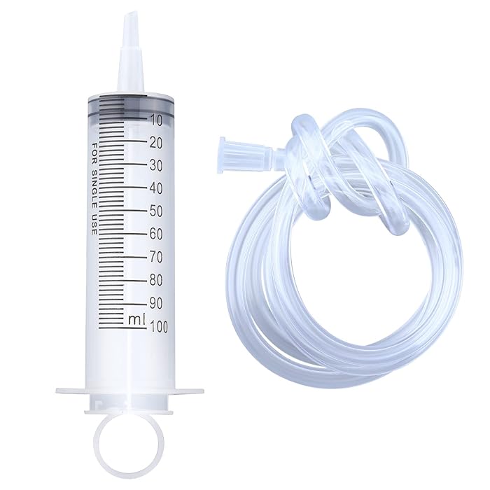 Buy Greoer Syringe with Tube, Large Feeding Syringes Measuring Syringe