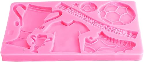 Miniatura 8 de Mini Copa del Mundo de Fútbol, moldes de silicona para pastel temático, zapatos de fútbol, caramelo chocolate decorativo para cumpleaños, boda,