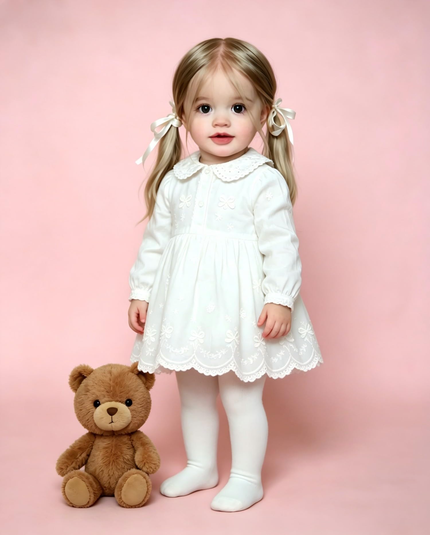 Pinky Reborn 26 Inch Reborn Toddler Pippa Girl Doll with Long Blonde Hair
