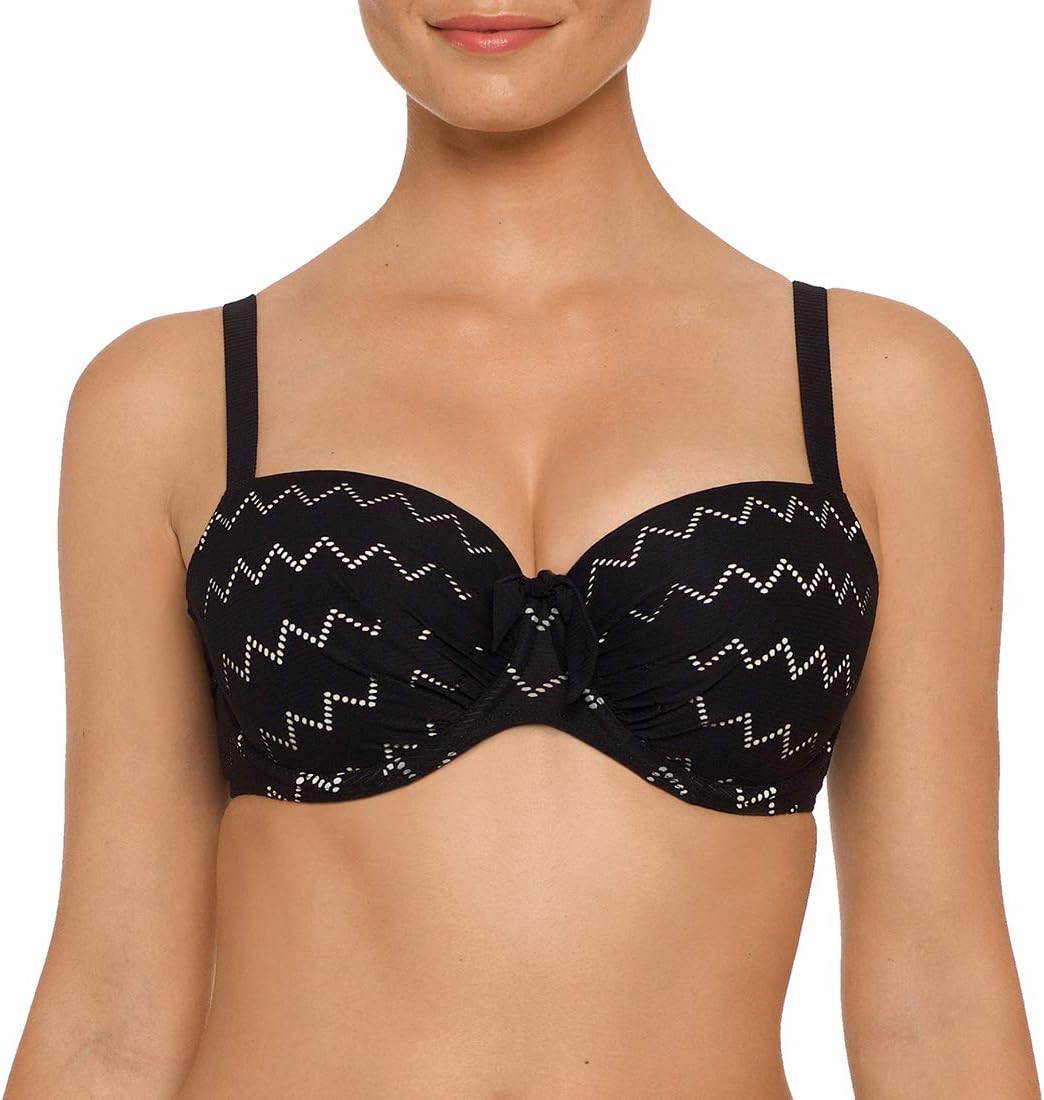 PrimaDonna Maya Padded Balcony Underwire Bikini Top (400-4316),32G,Black