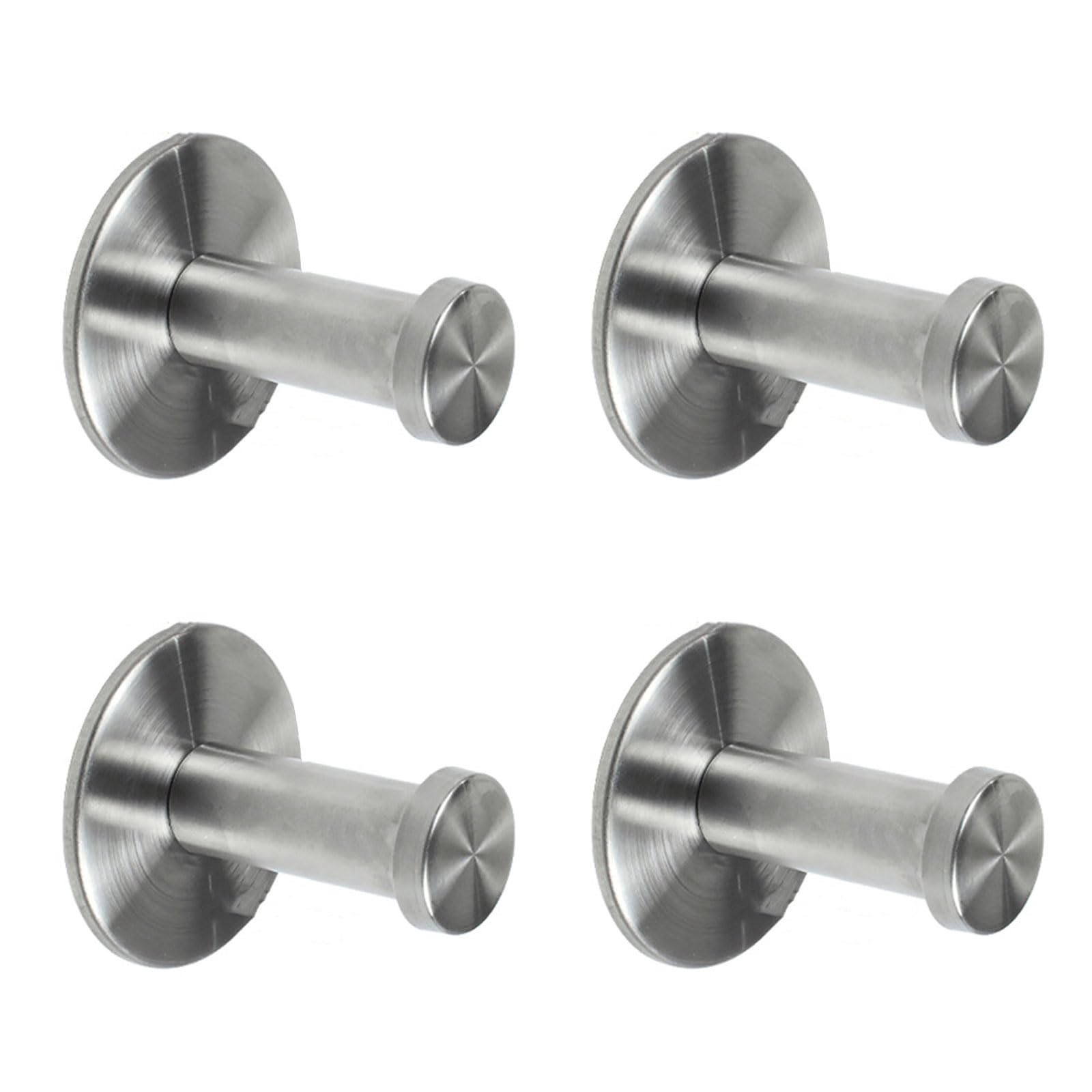 Elnwnnkc F 4Pcs Wall Mounted Coat Hook Stainless Steels Wall Hook Towel Hanger Metal Single Coat Hat Hanger Hardware Enduring Towel Or Hat Clothing Metal Hardware
