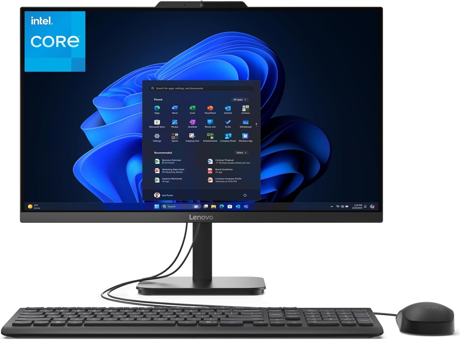 Lenovo 24 All-in-One Desktop Computer for Home Office, Intel Processor, 23.8″ FHD AIO, WiFi 6, Bluetooth 5.2, RJ-45, HDMI, Keyboard & Mouse – 32GB RAM, 1TB PCIe SSD Lenovo 24 All-in-One Desktop Computer for Home Office, Intel Processor, 23.8″ FHD AIO, WiFi 6, Bluetooth 5.2, RJ-45, HDMI, Keyboard & Mouse – 32GB RAM, 1TB PCIe SSD