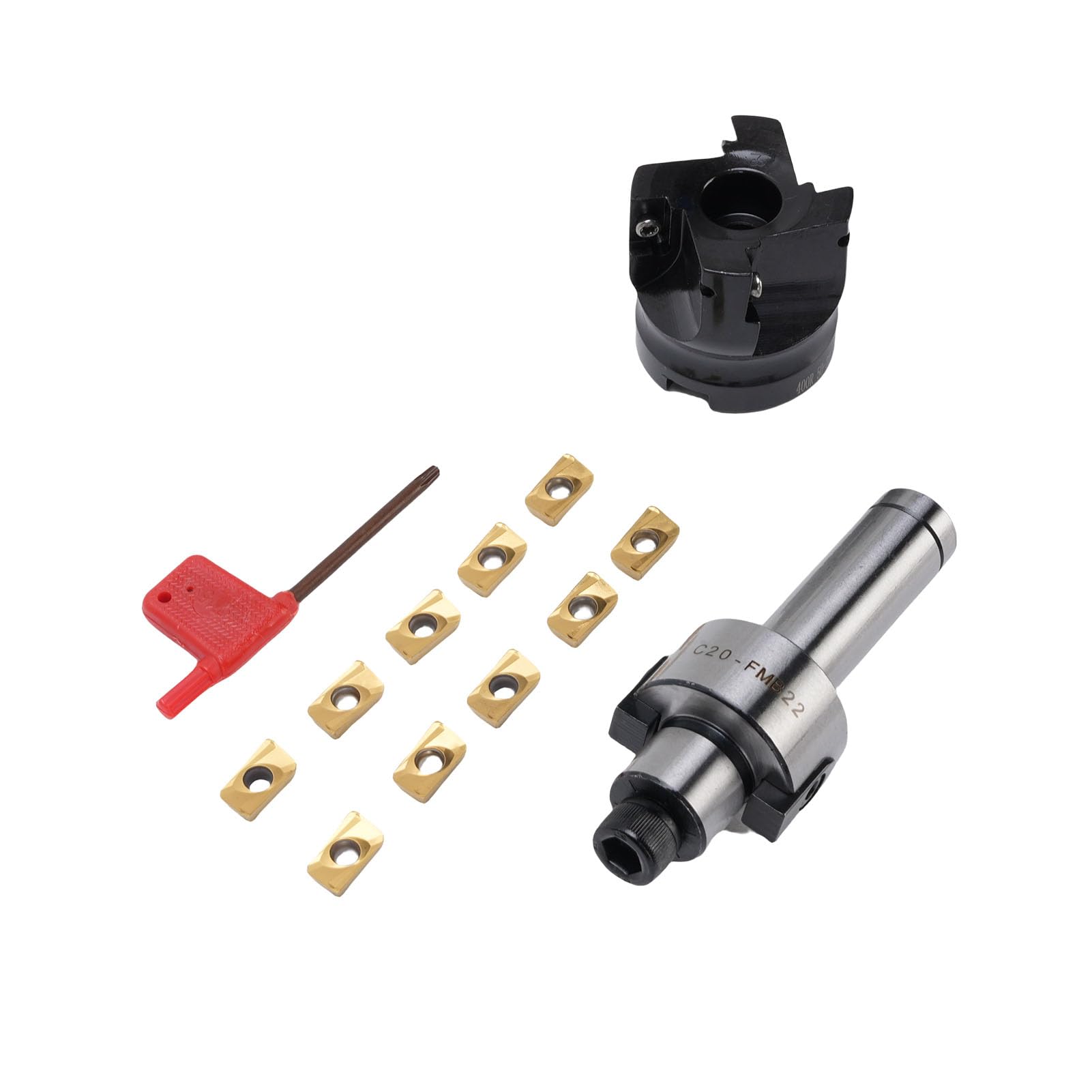 400R 50 22 4T Frez Czołowy 50mm 4-ostrzowy Frez Palcowy z Wkładkami z Węglika APMT1604 do Frezarki CNC Tokarka Wytaczadło