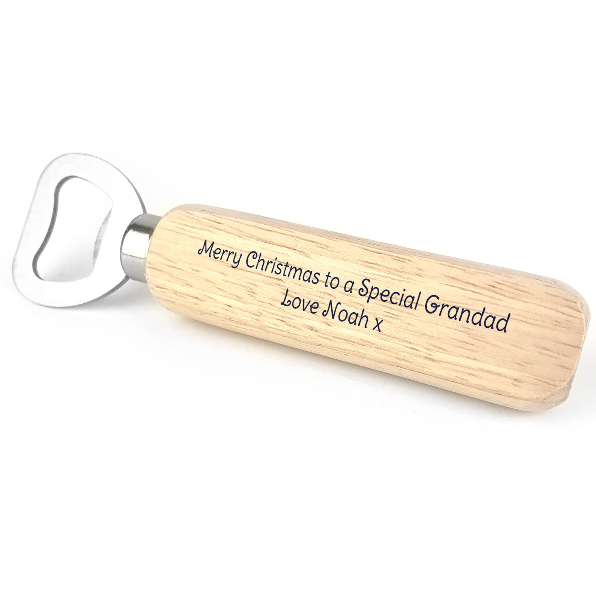 Christmas for Grandad Personalised Wood Bottle Opener Gift for Grandparents Wooden Bottle Opener