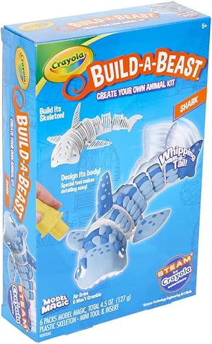 Miniatura 5 de Crayola Build A Beast Shark, modelo Magic Craft Kit, regalo de Pascua para niños, 5, 6, 7, 8