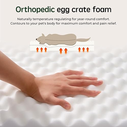 Miniatura 4 de BALANCE Cama para perros jumbo, cama ortopédica lavable para perros con funda extraíble, camas para perros grandes