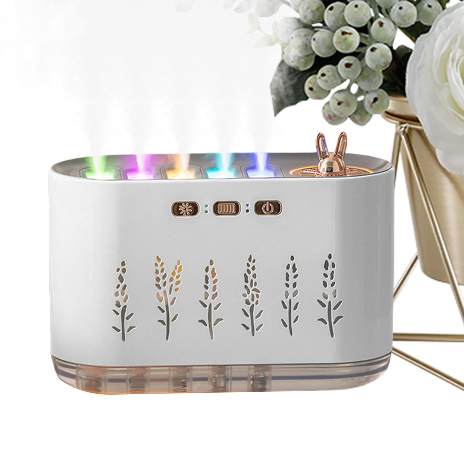 Umidificatori Per Camera Da Funzione Aromaterapia Grande Capacità Serbatoio | Luce a 7 colori, umidificatore per piccole stanze da Diffusore oli, cameretta, auto, inverno secco