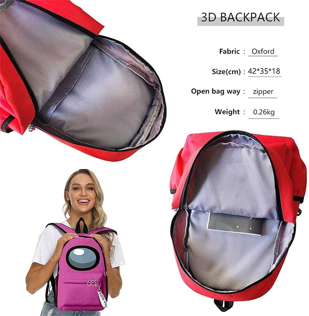 AMYATLIY Kids Backpack with Pencil case for Boys School Bags Student Bookbag for Girls Game Fans Gifts (Red): Clothing, Shoes & Jewelry