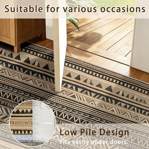 Tapis de jeu doux 60x90 cm rustique ethnique lavable en machine - 5
