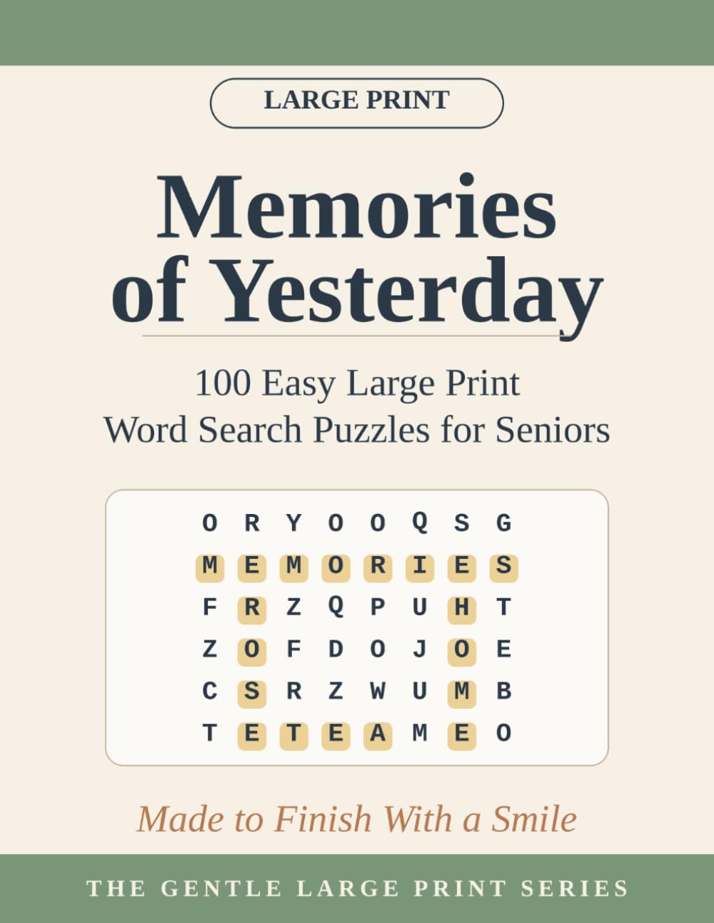 Memories of Yesterday: 100 Large Print Word Search Puzzles for Seniors and Adults | Easy, Relaxing Nostalgic Puzzles with Answers