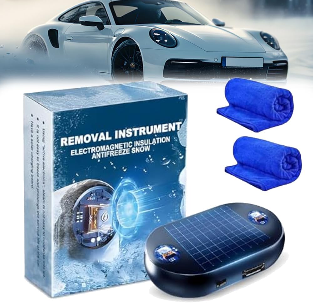 Electromagnetic Snow-Melter, Car Interference Antifreeze Instrument, Anti-Freeze Electromagnetic Car Snow Removal Device, Solar Power Electromagnetic Car Defroster for Snow Removal (3)