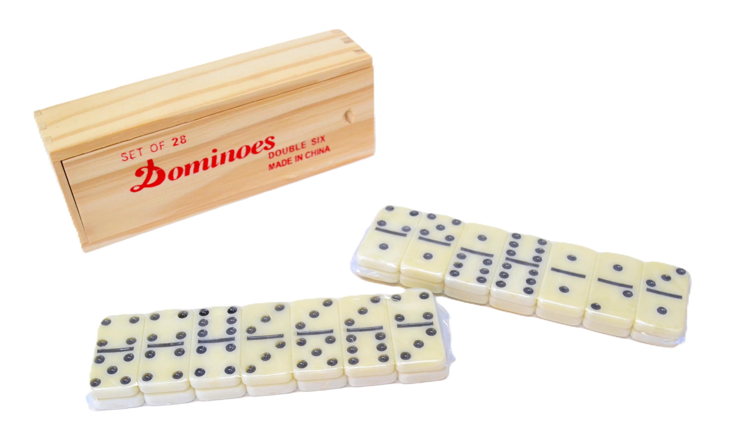 better with friends Adults Professional Double Dot Dominoes 6 Colors (Set 28, Dominoes) in Wooden Box - Image 2