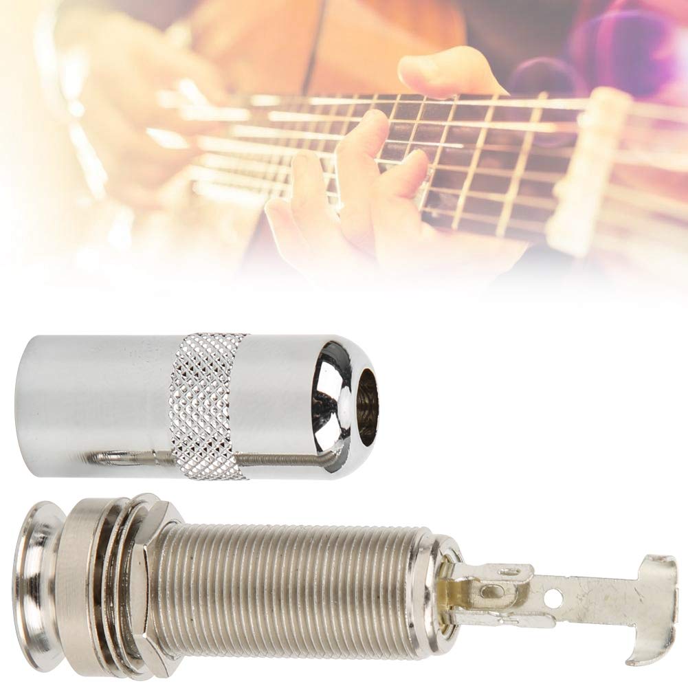 Końcówka wtykowa Jack Socket Plug Akustyczna gitara elektryczna wyjście 1/4 cala z tylną pokrywą z materiału miedzianego, akcesoria do instrumentów muzycznych