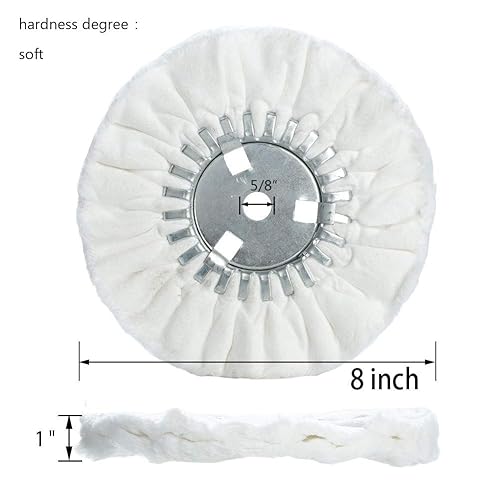 Miniatura 9 de Kit de 4 ruedas de pulido para vías respiratorias (1 pieza blanca y 1 naranja y 1 azul y 1 amarilla de 8 pulgadas de diámetro 58 pulgadas en el