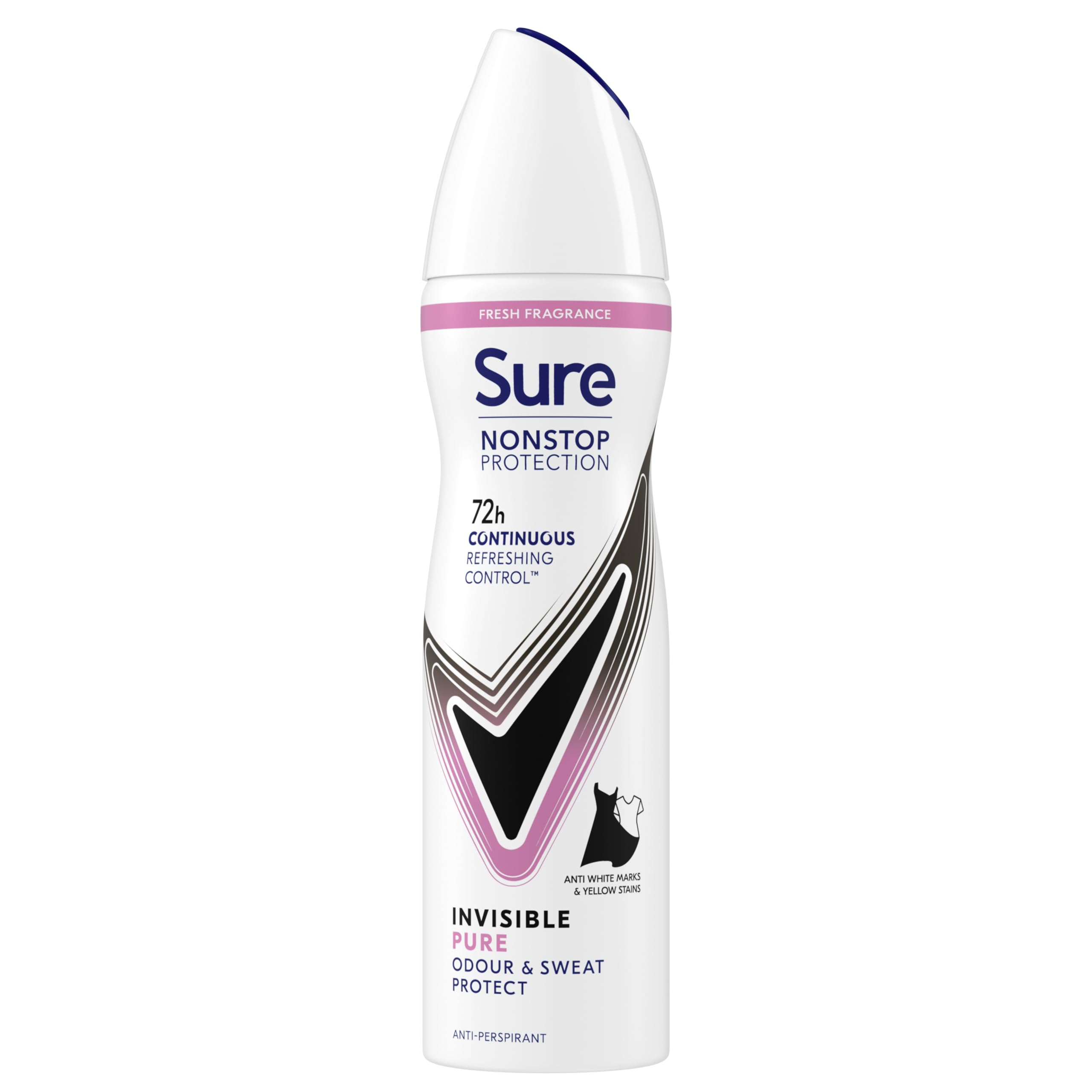 Sure Anti-perspirant Deodorant Aerosol Invisible Pure Nonstop Protection 150 ml