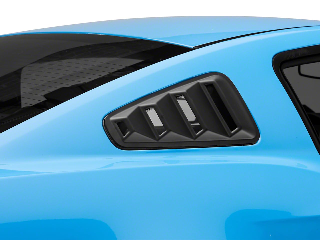 Quarter Window Louver in Matte Black Fits Ford Mustang Coupe 2010-2014