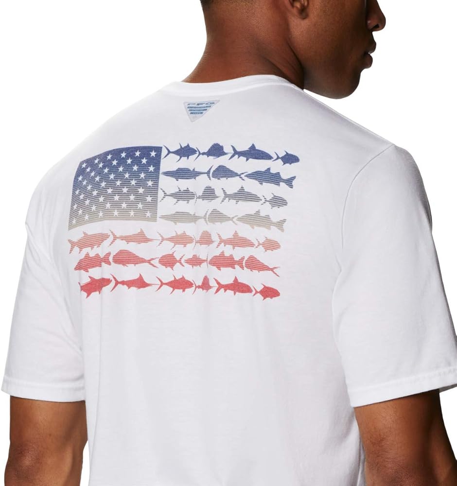 Columbia american flag fish shirt Clearance
