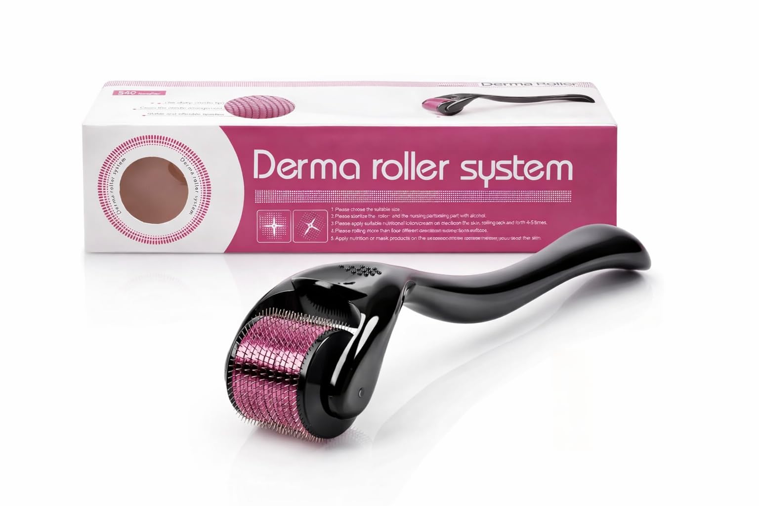 MORIXA Derma Roller 0.5mm for Hair & Beard Growth | 540 Titanium Micro Needles for Hair Regrowth, Beard Growth & Skin Rejuvenation | Supports Acne Scar Reduction & Facial Care | Safe for Men & Women