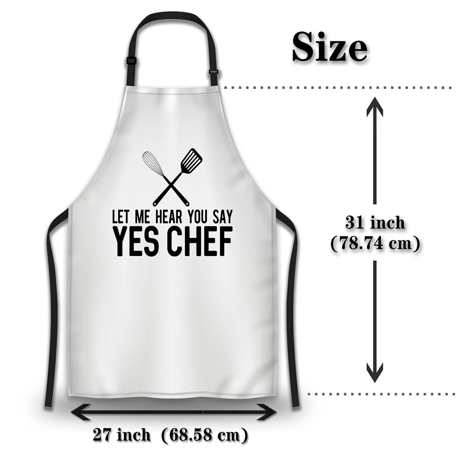 Olikked Grill master Apron for Men Let Me Hear You Say Yes Chef Cute Aprons for Women for Cooking Restaurant BBQ Painting Crafting Gardening 27” (W) x 31” (H), Waterproof Aprons