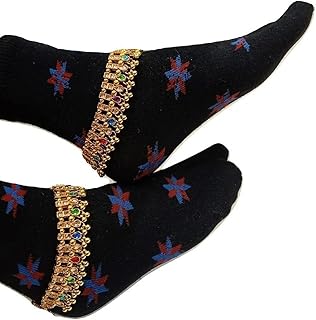 womensky Traditional Gold Plated Kundan Ghugroo Multicolor Payal Anklet for Girls & Women-picture-14