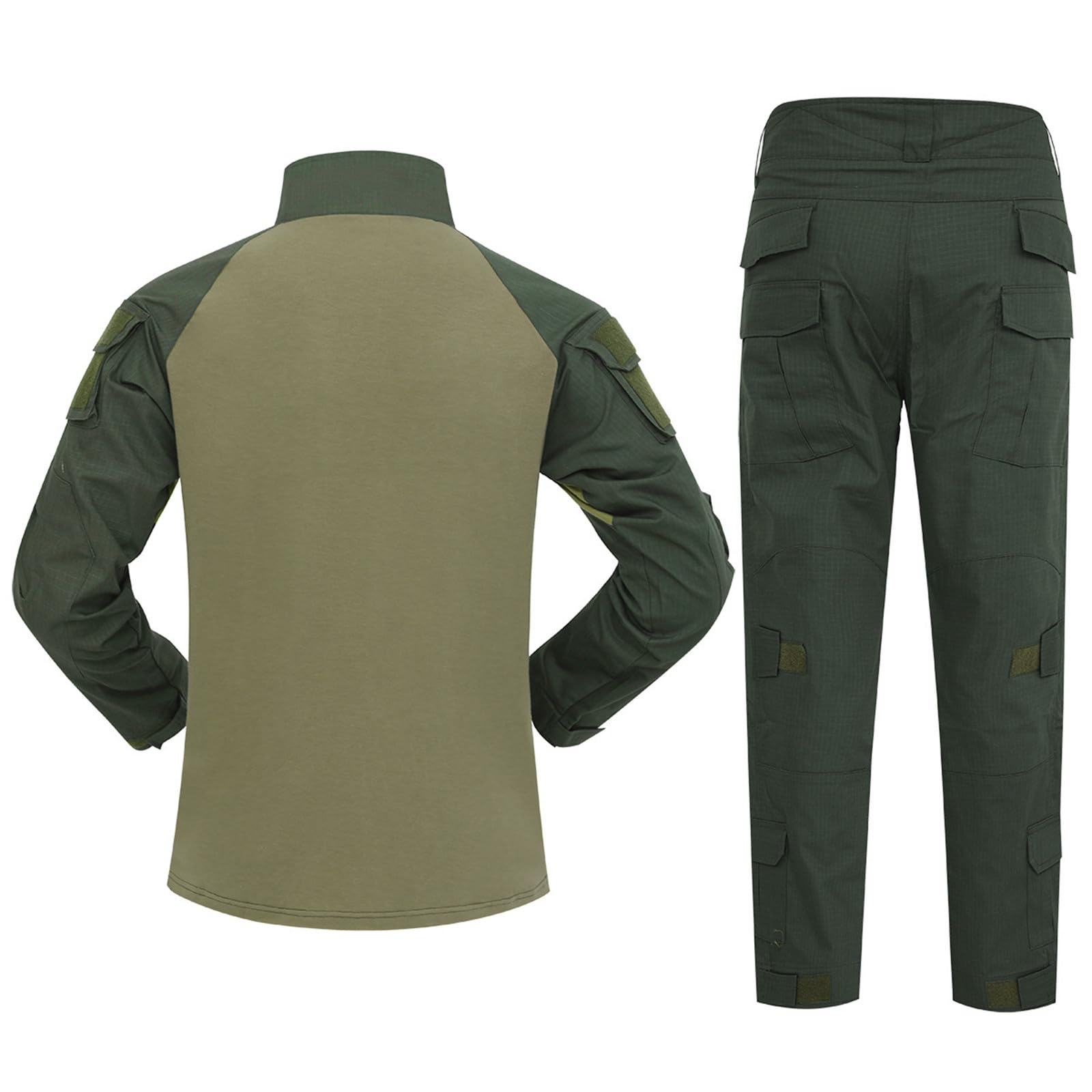 Traje de paintball para hombre, traje táctico, camisa de combate y pantalones, manga larga, ripstop multicam, ropa de airsoft, Woodland BDU caza, uniforme militar