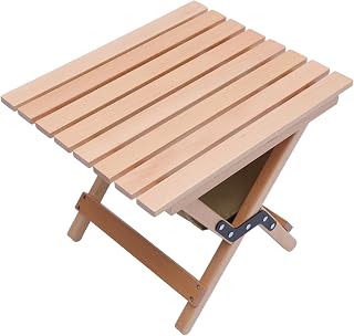 Gadpiparty 1 Set Folding Tables and Chairs Portable Folding Chair Camping Folding Chairs Chair Stool Folding Fishing Chair Portable Chair Camping Chair Wood, Cloth, Iron Alloy Khaki