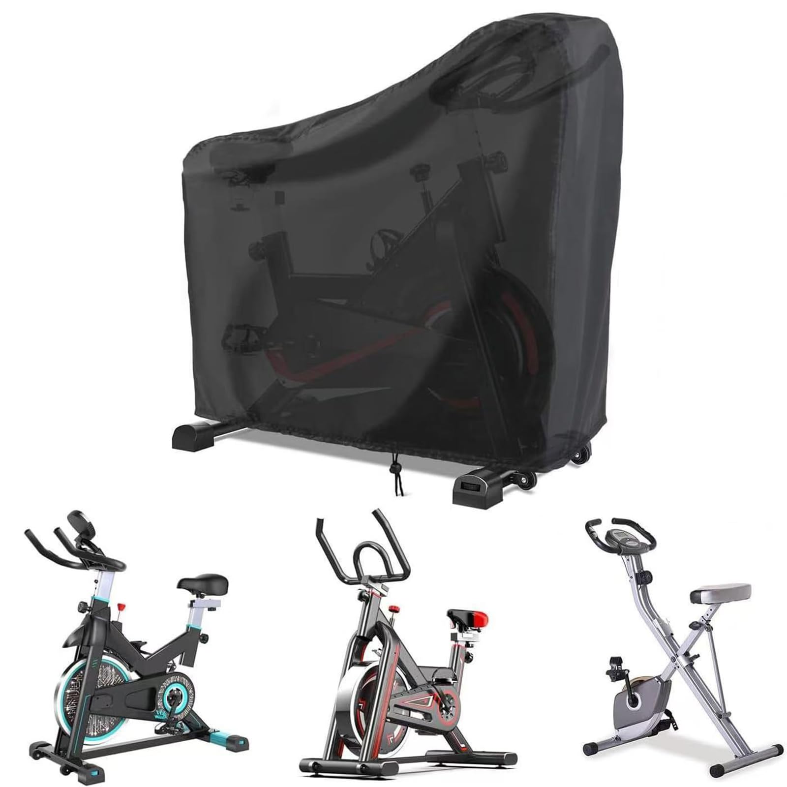 Bike Cover, Uprights Cycling Covers Stationary Bike Covers Outdoor Storage Waterproof Dustproof Bicycles Cover Uprights Cycling