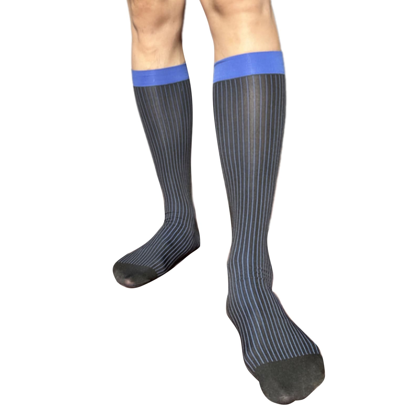 Ruarby Unisex A Mens Sheer Business Dress Socks Long Over The Calf Or Work Nylon Knee Highs Gifts Mens Thin Dress Silk Sheer Business Soft Nylon Knee