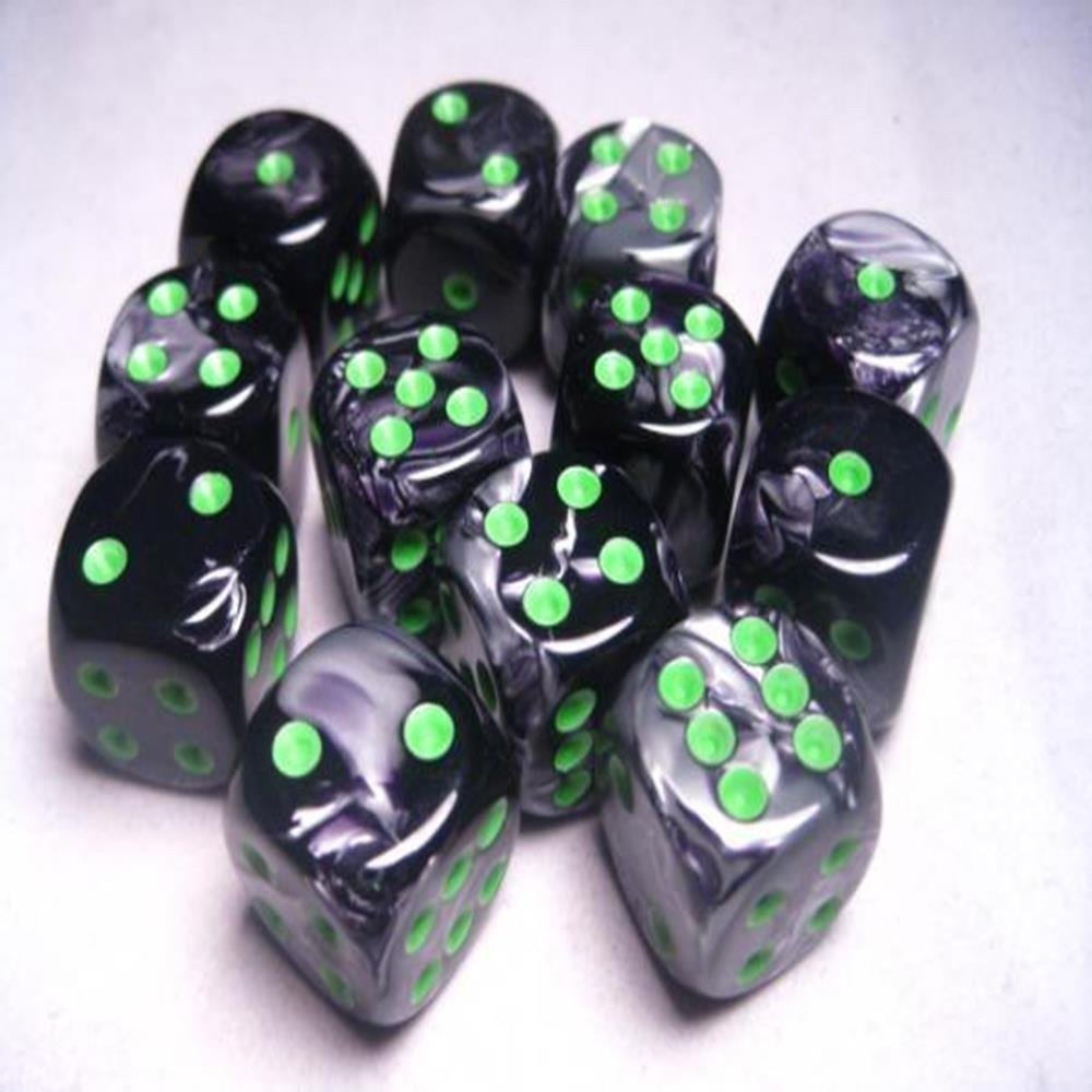 Amazon.com: Chessex Dice D6 Sets: Gemini Black/Grey/Gray with