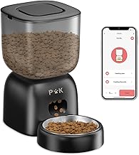 PUPPY KITTY Automatic Cat Feeder, 2.4G WiFi Cat Food Dispenser with Voice Recording 10S, 304 Stainless Steel Bowl, 1 to 10 Meals, 3L