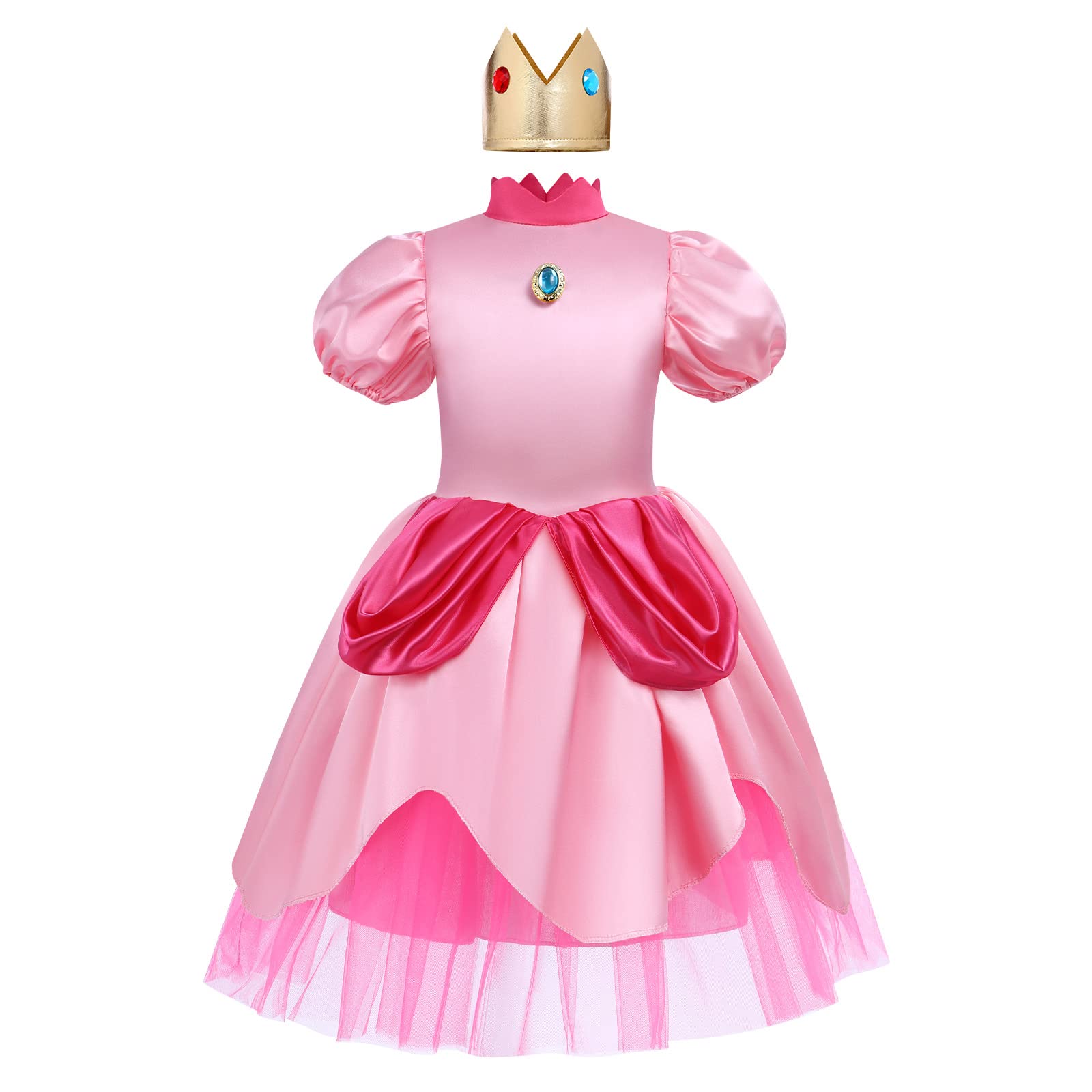 Buy Princess Peach Costume for Girls Super Brothers Princess Peach
