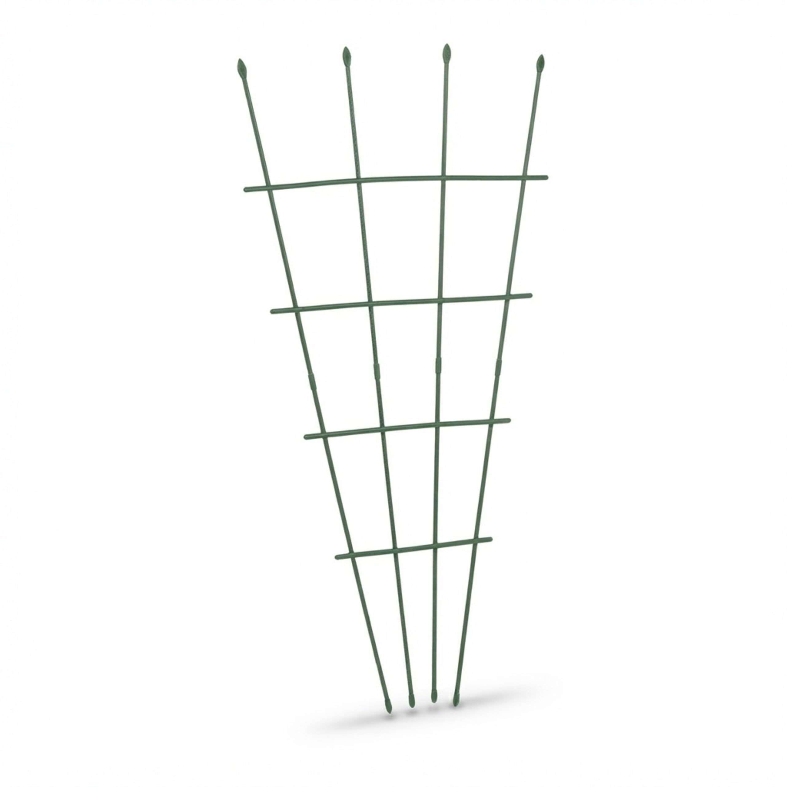 Relaxdays Tuteur à tomates, lot Pratique de 2, H x L : env. 122 x 59 cm, Acier et Plastique, Vert