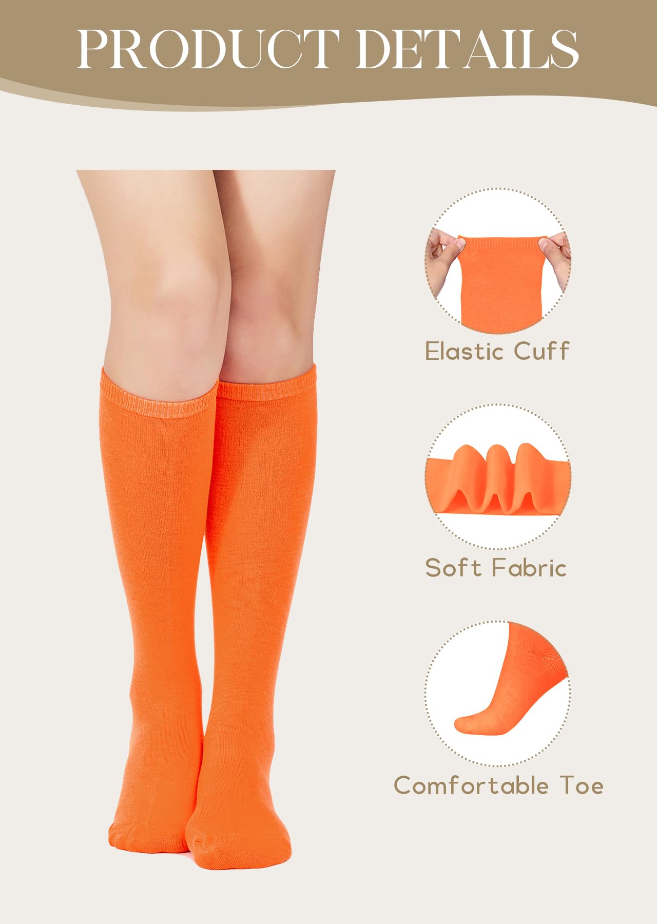 American Trends Calcetines hasta la rodilla para mujer, calcetines de tubo a rayas, calcetines deportivos de fútbol para jóvenes