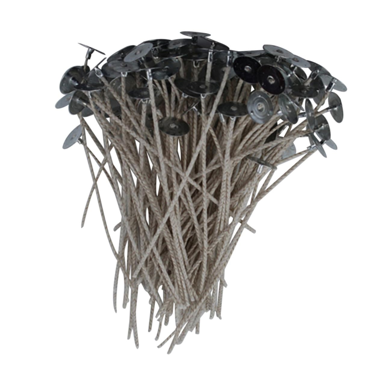HOMSFOU DIY Candle Wick 200pcs Handmade Candle Wicks Tabs for Candle Making and Home Dec