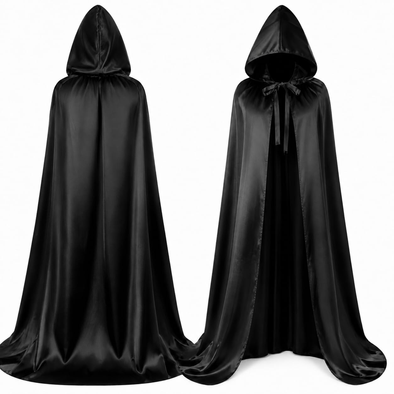 Costumed Mantello da vampiro con cappuccio – Per bambini e adulti, per Halloween, Carnevale e feste in maschera, double face