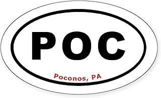 CafePress Poconos Euro Oval T Shirt Oval Sticker Car Bumper Sticker
