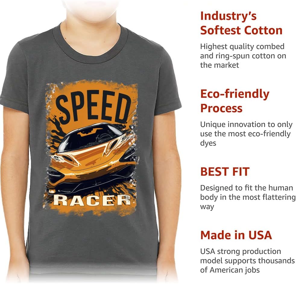 Speed Racer Kids' T-Shirt - Sports Car T-Shirt - Racing Quotes Tee Shirt for Kids