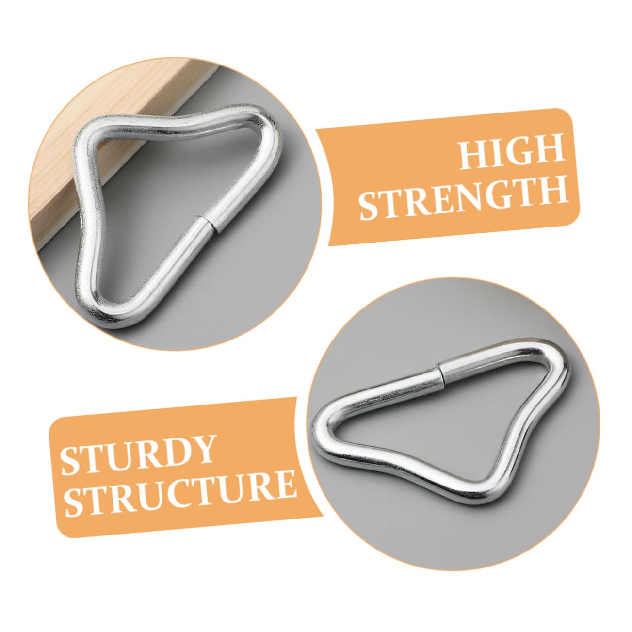 GRIRIW 25Pcs Triangle Buckles for Trampolines Durable DIY Plaything Buckles Wear Resistant Replacement Parts for Easy Assembly Outdoor Fun