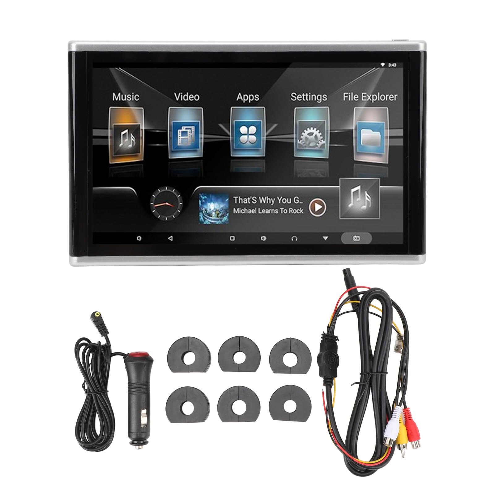 Cryfokt 4K 10.1 Inch Car Tablet Holder Mount for, Headrest Monitor Tablet with with 1GB 32GB ROM, for Back Seat IPS, for Rear Seat TV Monitors, Universal for Car