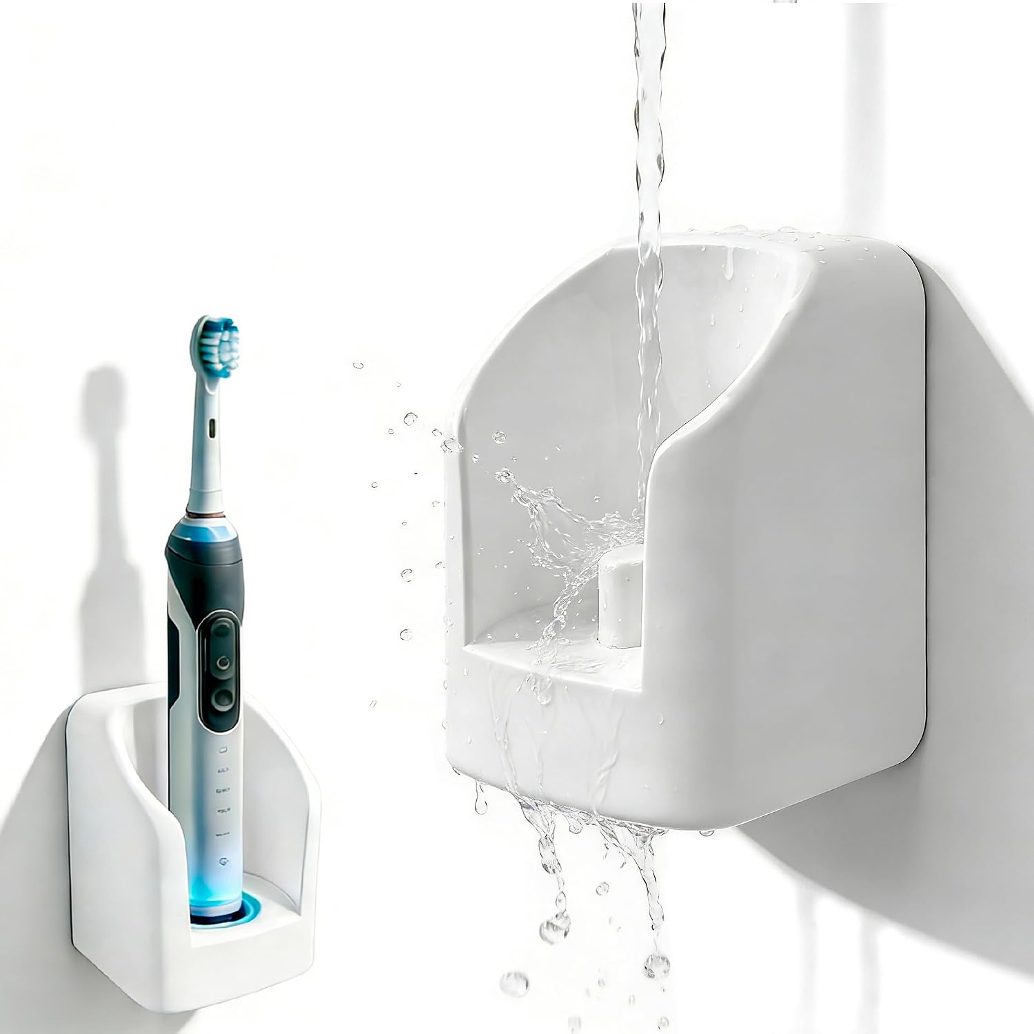 Electric Toothbrush Charger Replacement for Braun Oral B iO4/iO5/iO6/Genius/Pro Series (3709/3757), Portable Travel & Home Bathroom Wall Charging Base, Space-Saving, IPX7 Waterproof
