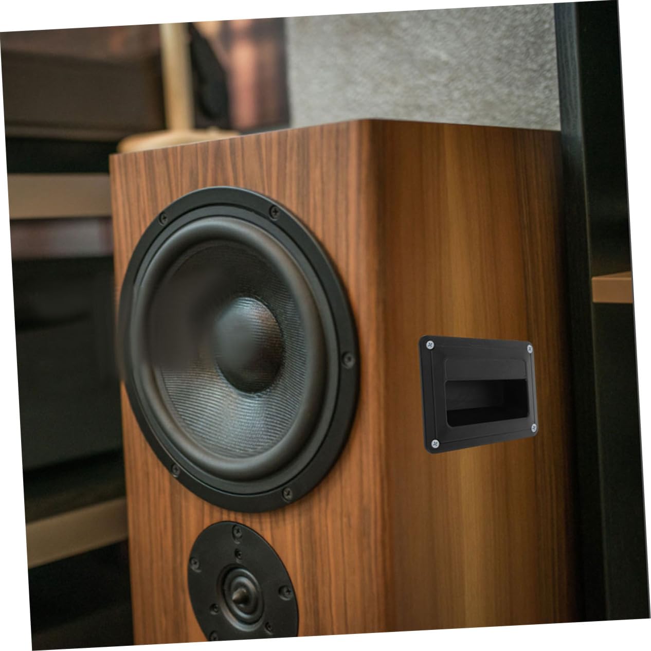 Lot de 2 Poignées Latérales en Abs Noires Résistantes pour Matériel Haut-Parleur Audio de Scène, Accessoire Polyvalent pour Remplacement Facile