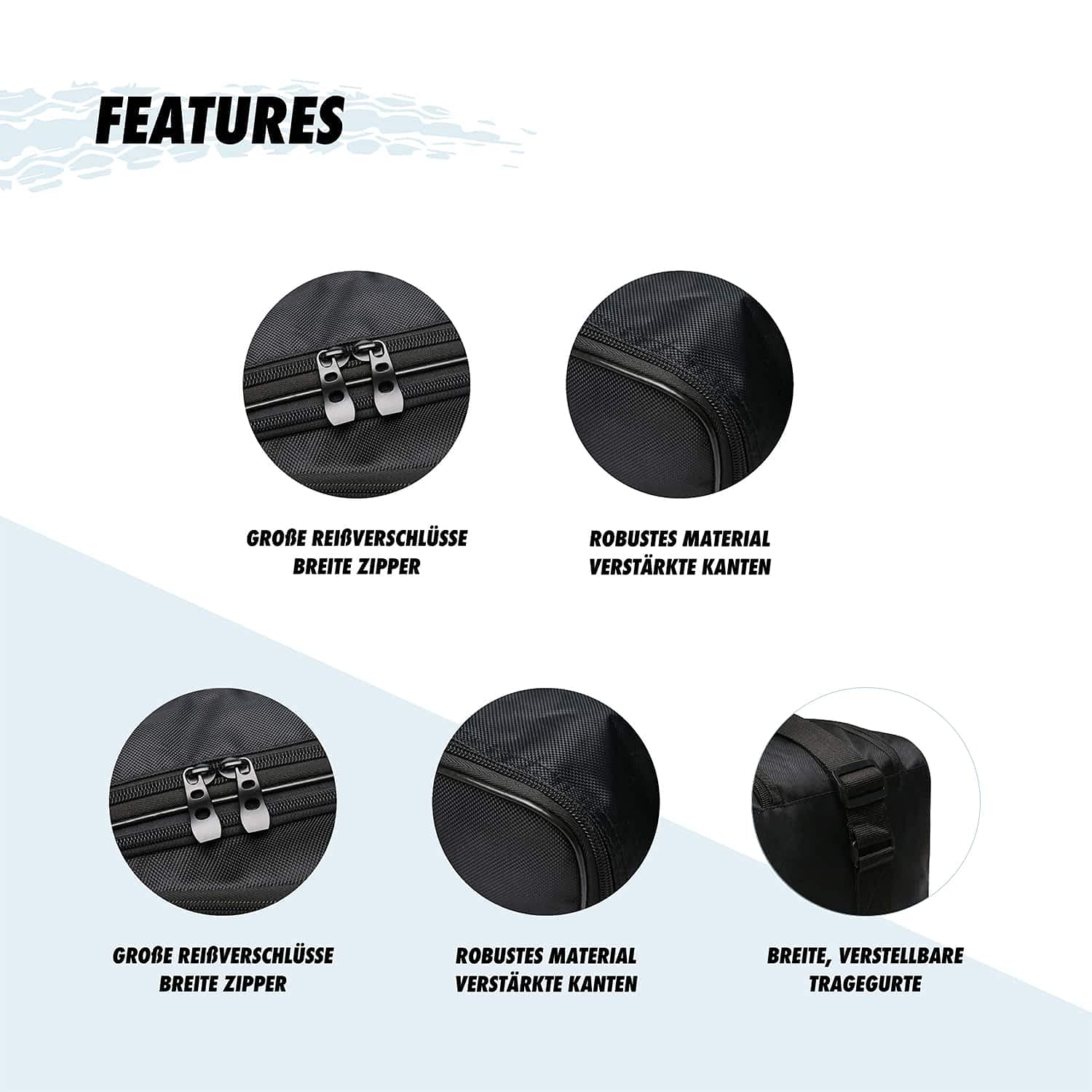 GETMORE Parts Motorrad Innentaschen kompatibel mit BMW Alu Top Case Adventure R1250GS R1200GS F850GS F800GS F750GS F700GS F650GS I Gepäck Tasche für Kleidung I Motorradtour Zubehör Top Box Aluminium