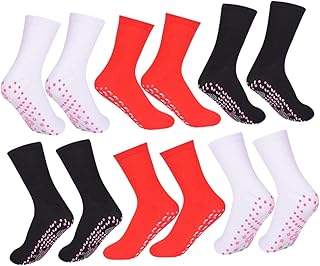 VANZACK 6 Pares De Aquecimento Meias Quentes Meias Térmicas Meias Femininas Meias Masculinas Meias De Neve Aquecidas Turmalina Meias Quentes Inverno Pano Térmico Meias Respiráveis