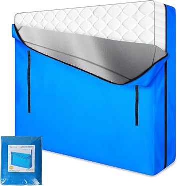 MorTime Mattress Bags for Moving and Storage, Zippered Mattress Storage Bag with 8 Strong Carrying Handles, Reusable Mattress Protector Cover Moving Supplies King
